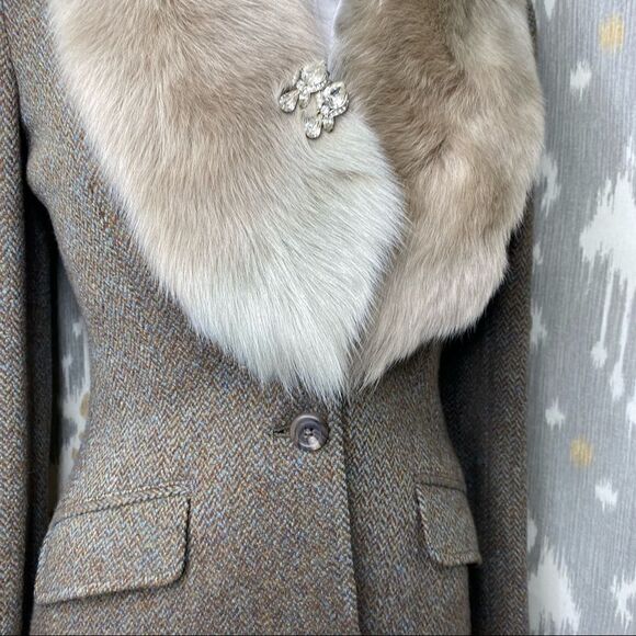 Ralph Lauren Collection *Fall 14 Italian Fawn Lamb Shearling Pull-Through Collar - Picture 7 of 17